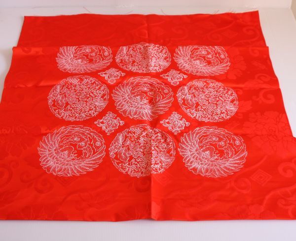 no6. zabuton ground *.. cloth red & purple 2 sheets size : approximately 68×144. unused * long-term keeping goods hand made .