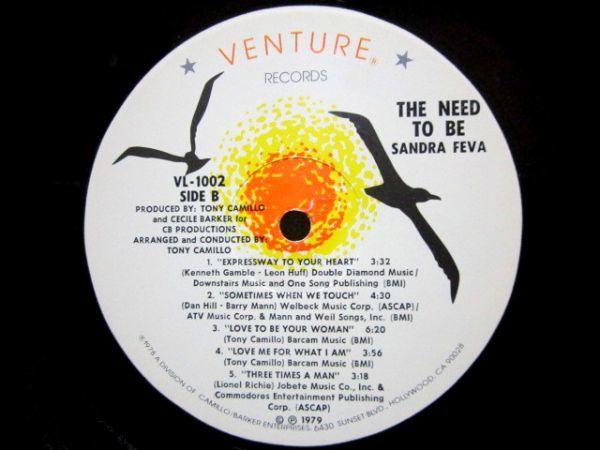 US ORIGINAL/LP/SANDRA FEVA - THE NEED TO BE/GAMBLE & HUFF作/EXPRESS TO YOUR HEARTカバー収録/VENTUREの画像4