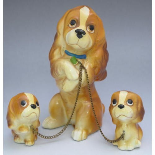  Disney reti&. собака 2 шт .... история керамика фигурка 1960~1970 годы сделано в Японии 