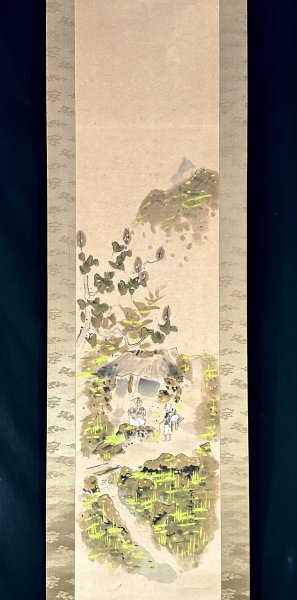 t3103z【真作】田中案山子「風景画」掛軸 紙本 肉筆 山水図 昭和 t3103z【真作】田中案山子「風景画」掛軸 紙本 肉筆 山水図 昭和