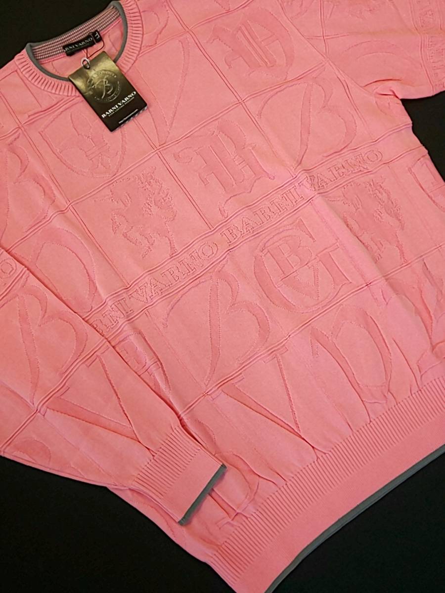新品 SALE!! 特別価格!! 送料無料 BARNI VARNO バーニ ヴァーノ ブランド セーター LLサイズ ビッグサイズ 2405 日本製  ピンク