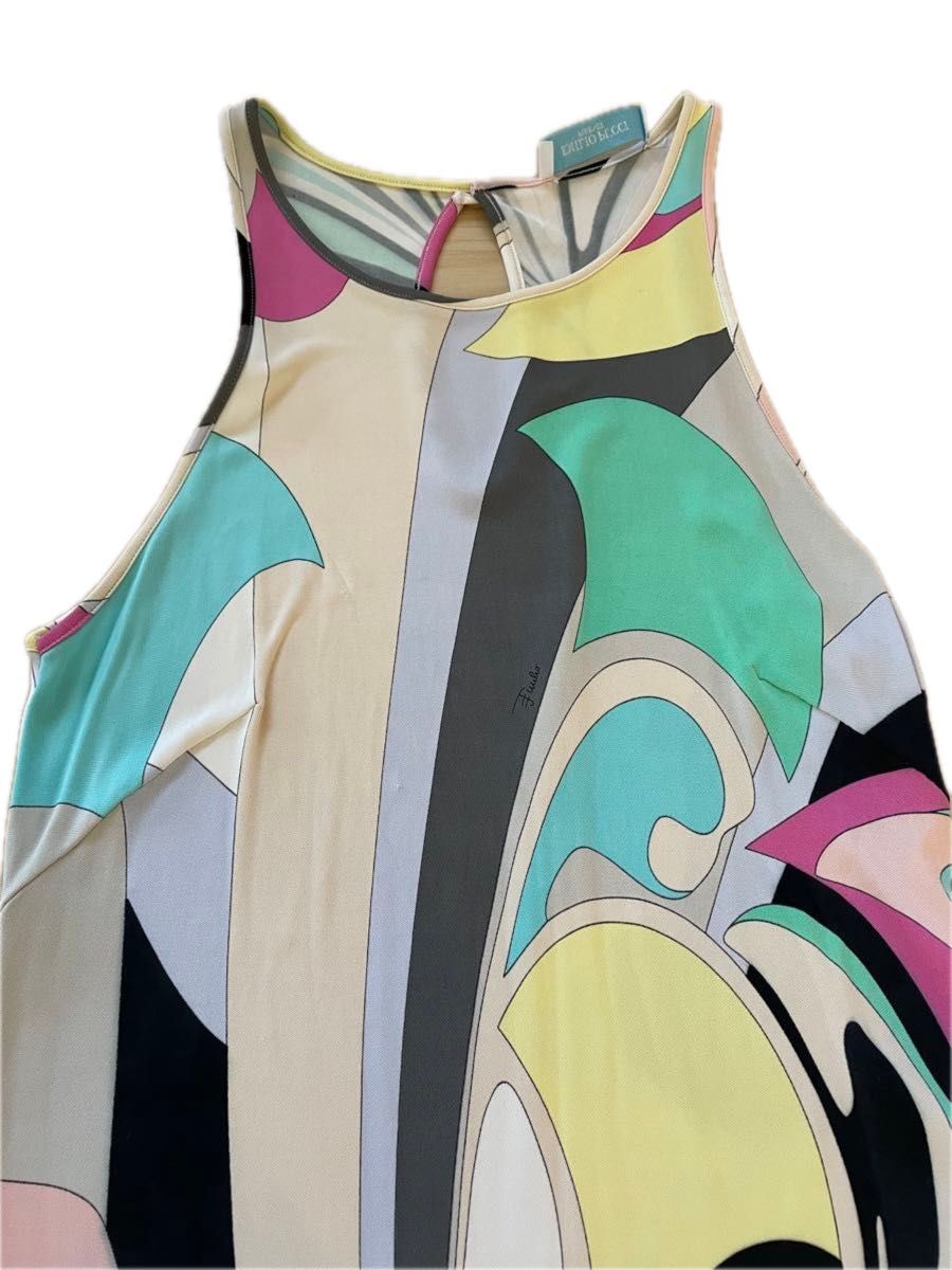 EMILIO PUCCI エミリオプッチ ワンピース ノースリーブ 34 EMILIO PUCCI エミリオプッチ ワンピース ノースリーブ 34