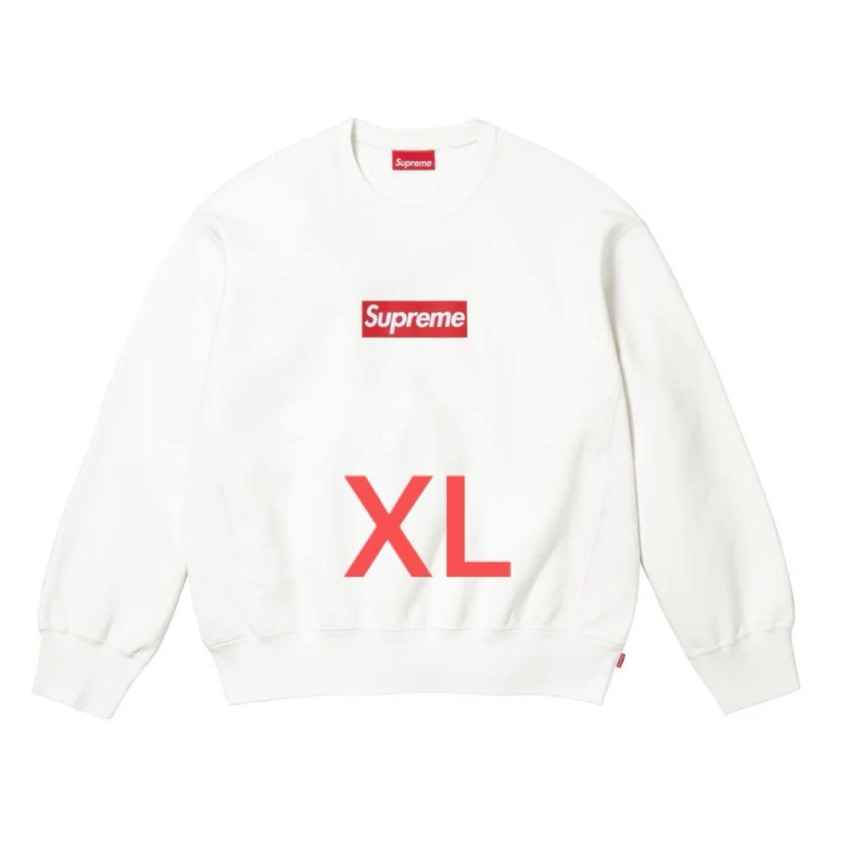 supreme Washed Box Logo Crewneck 白 L supreme Washed Box Logo Crewneck 白 L