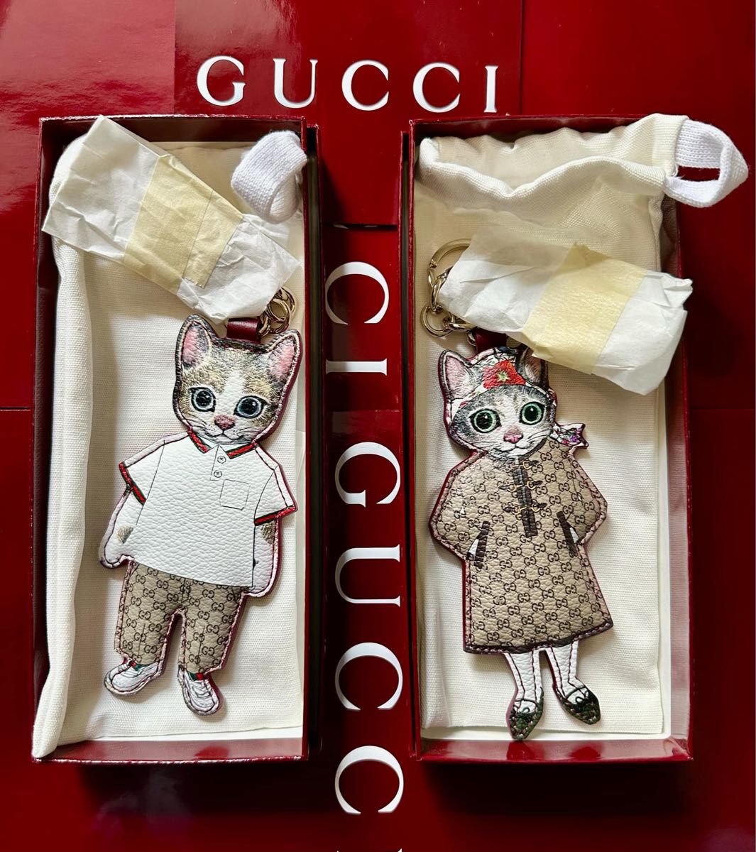 GUCCI ヒグチユウコ 猫 チャーム ボリス&ボー 2個セット 【新品 GUCCI ヒグチユウコ 猫 チャーム ボリス&ボー 2個セット 【新品