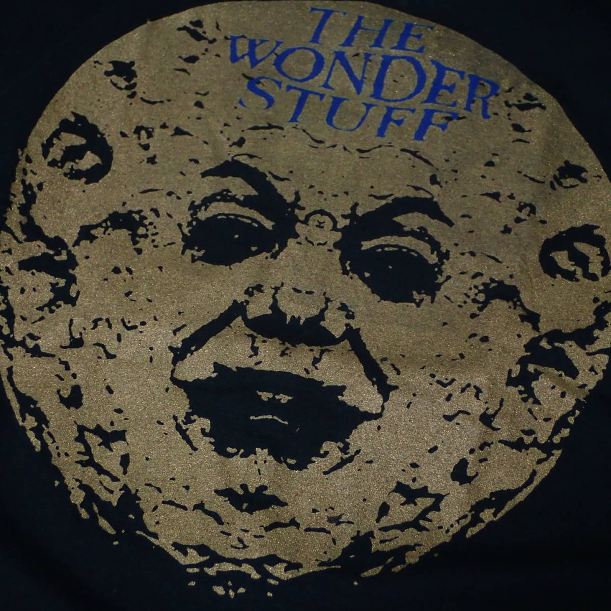 ■ 80s THE WONDER STUFF Vintage T-shirt ■ ワンダースタッフ HUP ヴィンテージ Tシャツ 黒 コットン 当時物 本物 バンドT ロックT