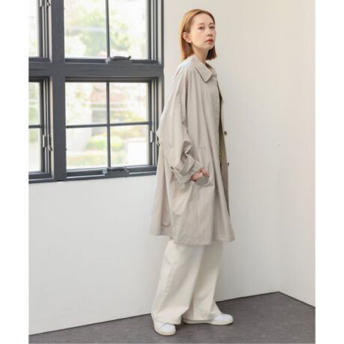 24SS JOURNAL STANDARD ハイカウントワイドステンカラーコート 24SS JOURNAL STANDARD ハイカウントワイドステンカラーコート