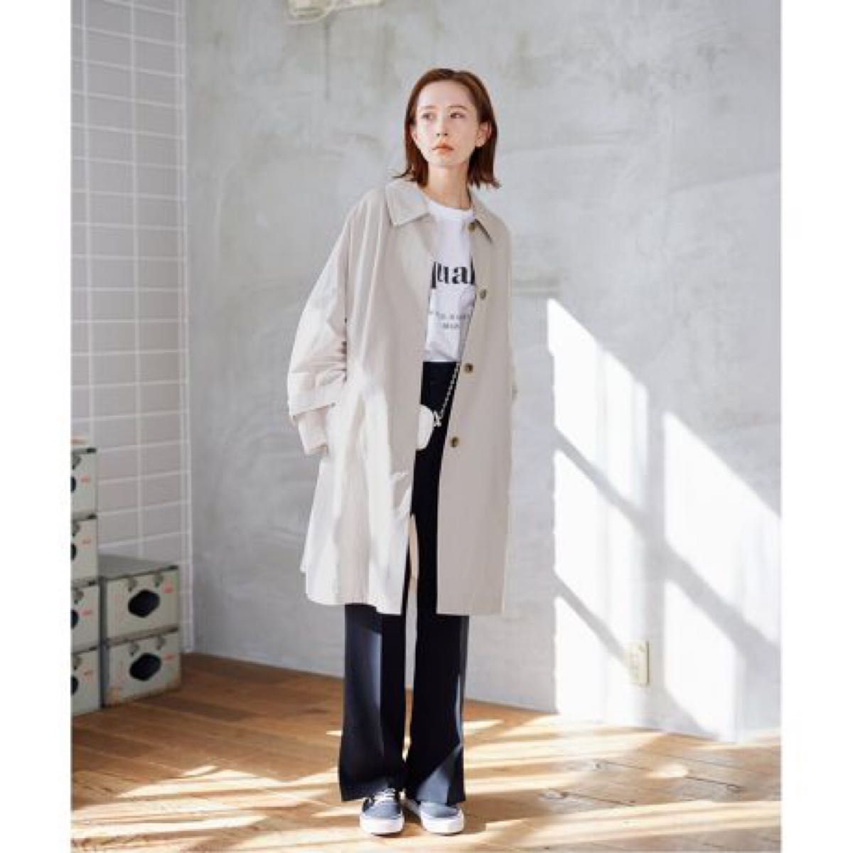 24SS JOURNAL STANDARD ハイカウントワイドステンカラーコート 24SS JOURNAL STANDARD ハイカウントワイドステンカラーコート