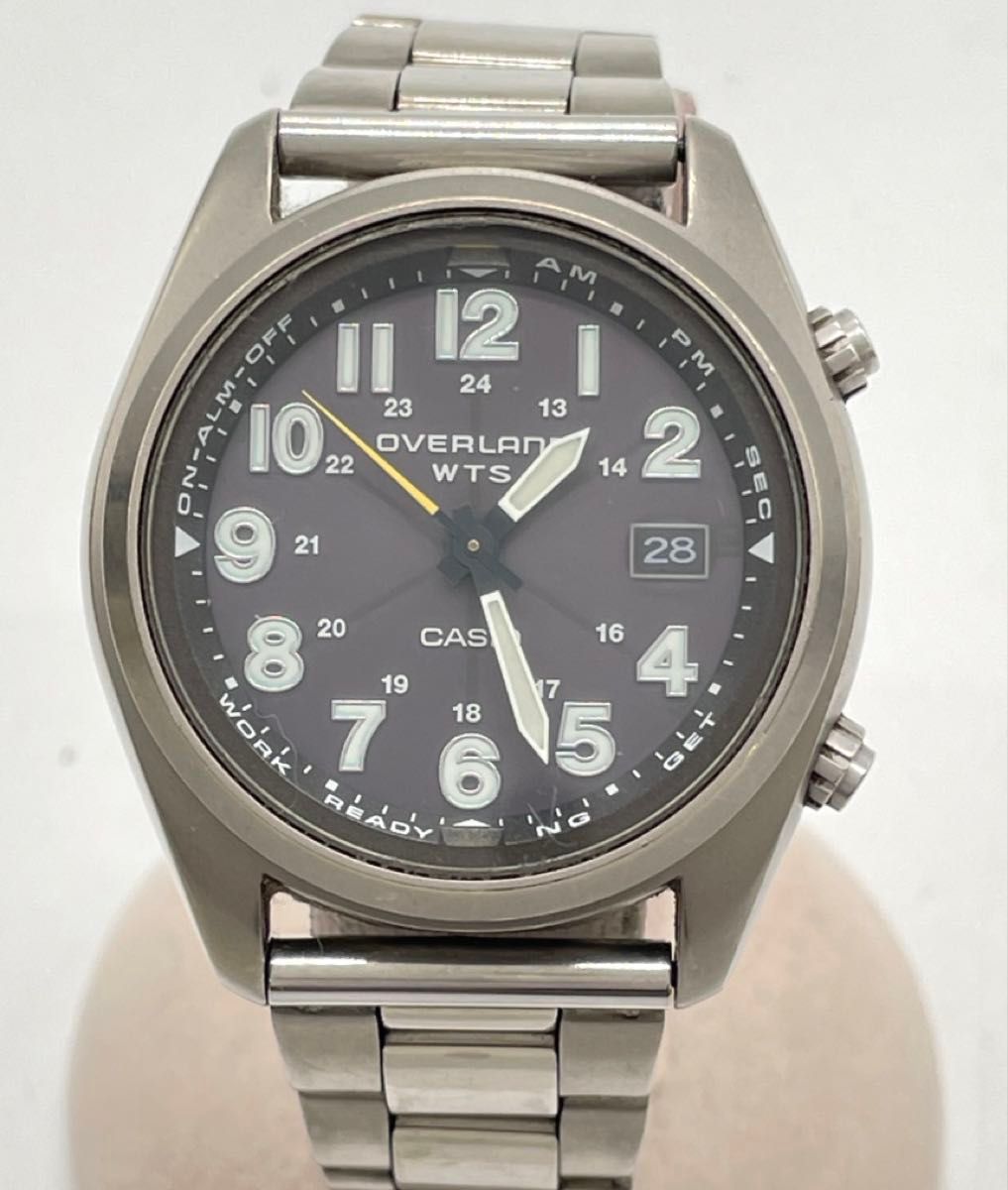 CASIO OVERLAND OVW-100TDJ チタン 電波 ソーラー 銀 CASIO OVERLAND OVW-100 TDJ チタン電波ソーラー銀|Yahoo