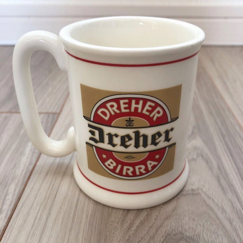 FRANKLIN PORCELAIN フランクリンポーセリン ビアマグ ビール カップ マグカップ 陶器製 限定品 DREHER BIRRA ビンテージ 1981 高さ8.5cm_画像2