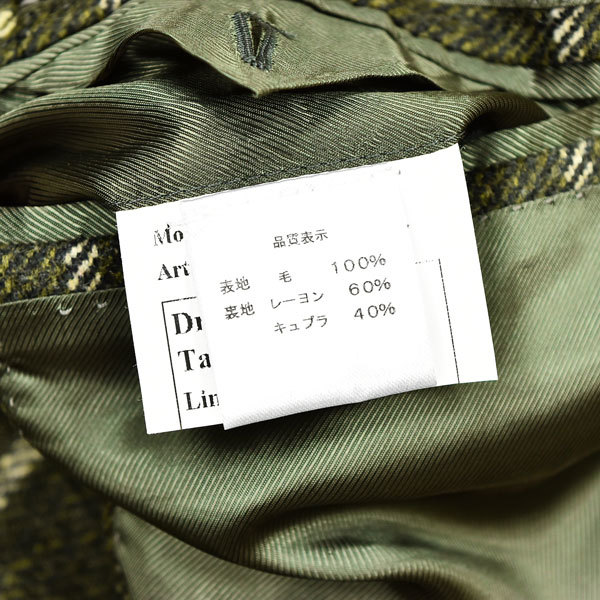 大人の渋さ◎!!! エリコフォルミコラ 定価15万 秋冬 本格厚手ツイード素材×今旬英国調ウィンドーペンが際立つ！大人の品格ジャケット 46_画像9