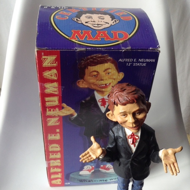 ◆ビンテージMAD magazine Alfred E Neuman 像 置物 アルフレッドEニューマン 1996年製 箱付 レア 廃版 フィギュア マッド マガジン_画像9