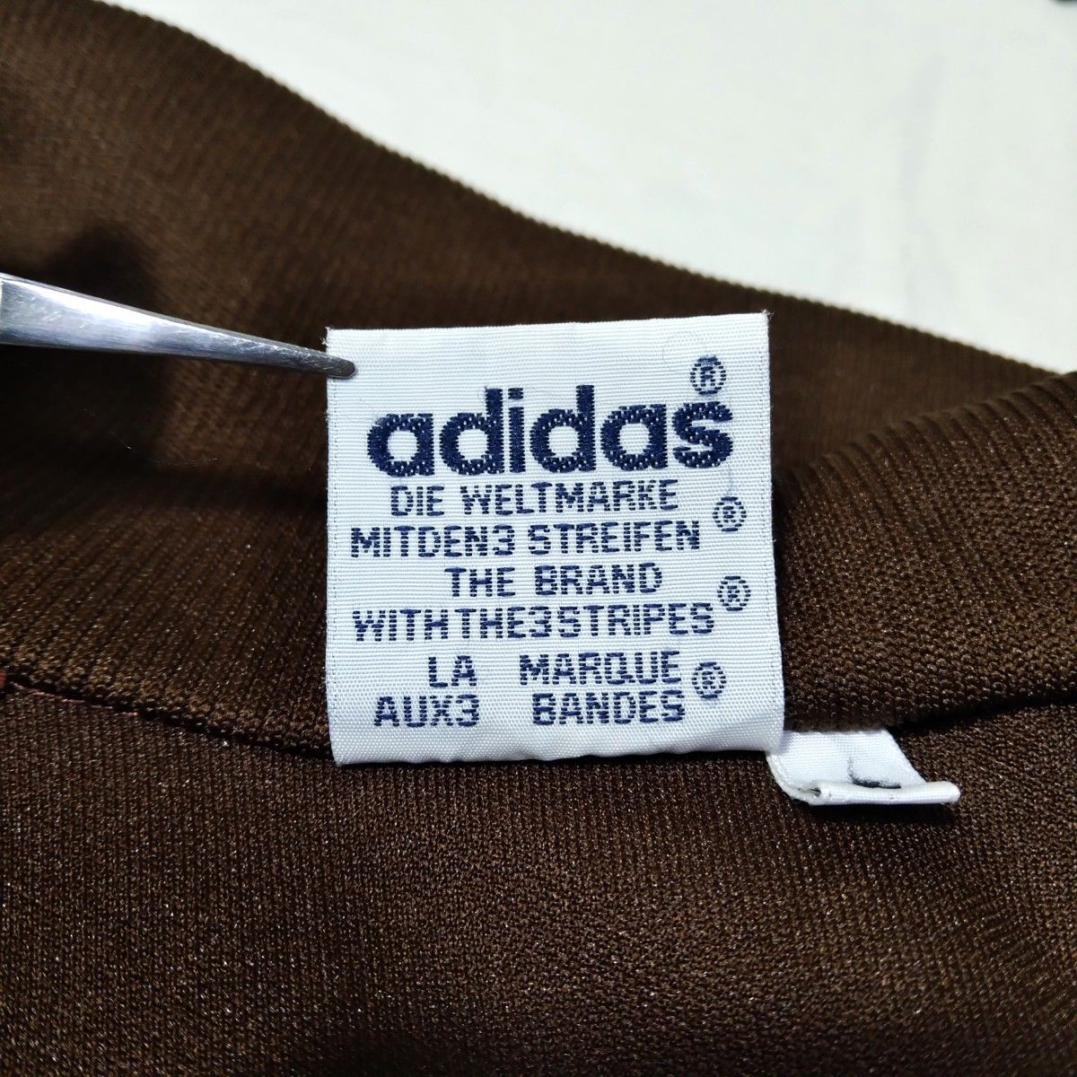 希少】adidas ブラウン×ラスタカラー トラックジャケット 希少】adidas ブラウン×ラスタカラー トラックジャケット