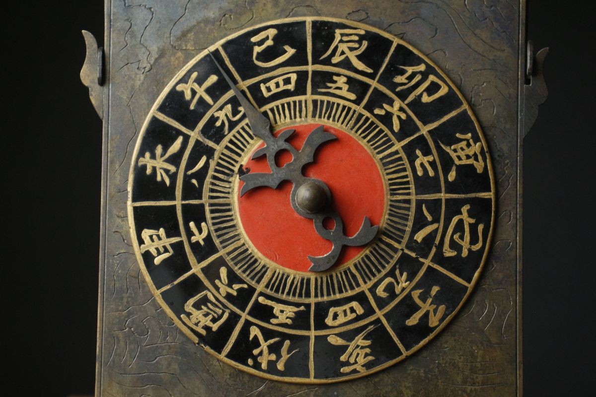 LIG】江戸時代 大名時計 一挺天符 干支文字盤 彫金細工 和時計 LIG】江戸時代 大名時計 一挺天符 干支文字盤 彫金細工 和時計