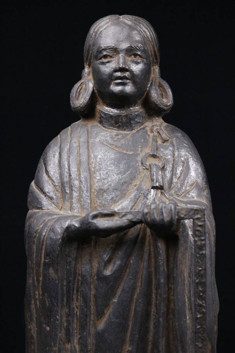 LIG】金工家 板坂辰治 銅製 聖徳太子像 特大52㎝ 8.2kg 孝養像 LIG】金工家 板坂辰治 銅製 聖徳太子像 特大52㎝ 8.2kg 孝養像