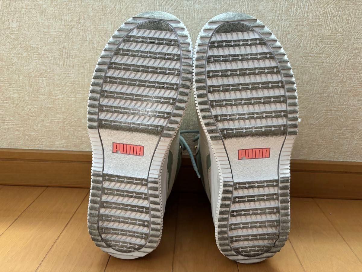 PUMA ハイカットスニーカー ホワイト/ミントグリーン/ピンク PUMA ハイカットスニーカー ホワイト/ミントグリーン/ピンク