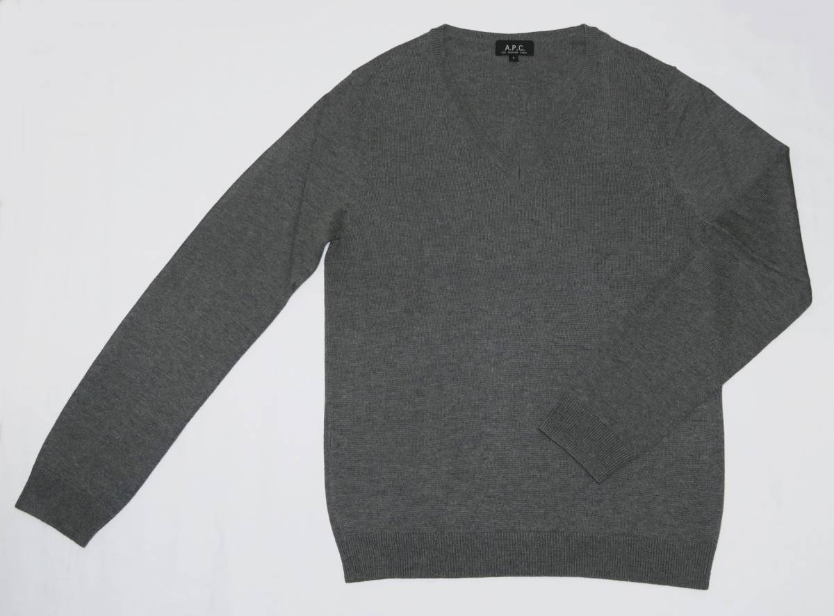%OFF A.P.C. アー・ペー・セーセーターVネックS未使用 S