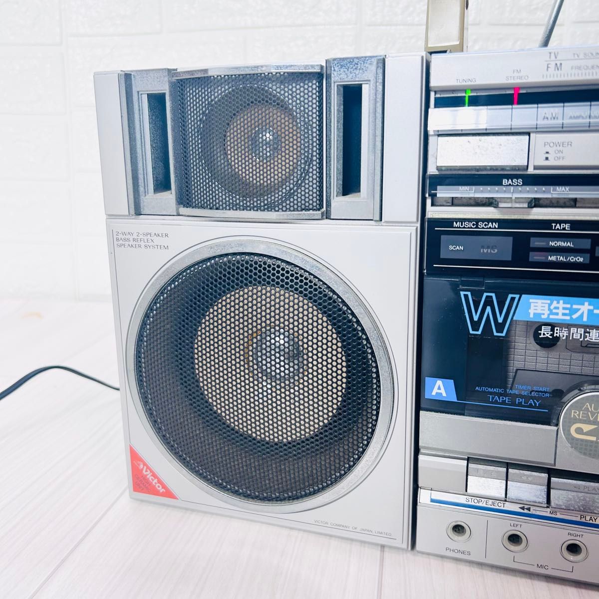 希少 Victor ビクター ダブルラジカセ PC-W300 PC-WB300 ラジオ 希少 Victor ビクター ダブルラジカセ PC-W300 PC-WB300 ラジオ