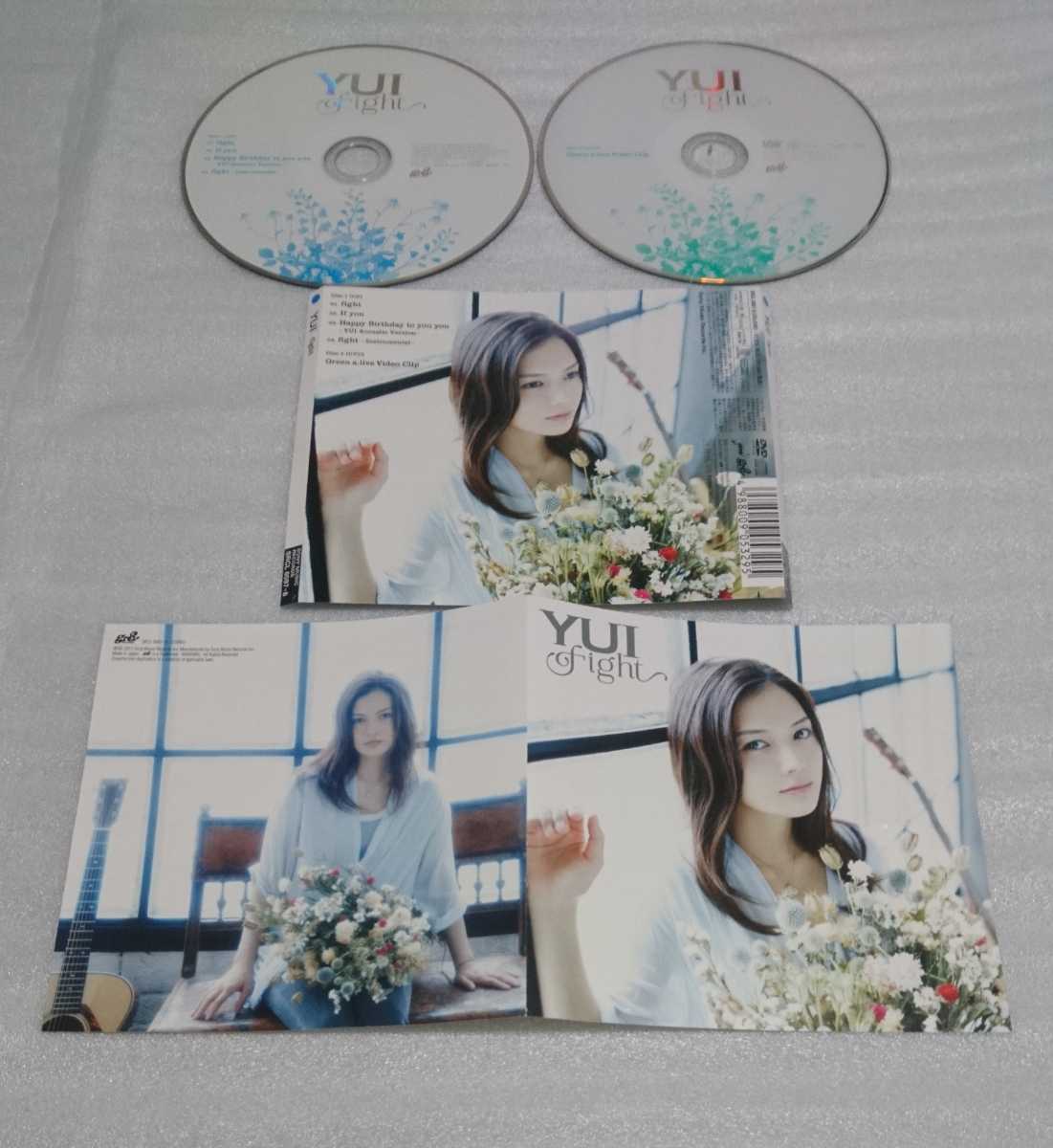 未開封含YUI初回限定盤DVD付 シングル CD 3枚 映画主題歌バラード LOVE & TRUTH HELLO アコースティック収録 Green a.live NHKテーマ fight_※収納する袋は付けさせていただきます。