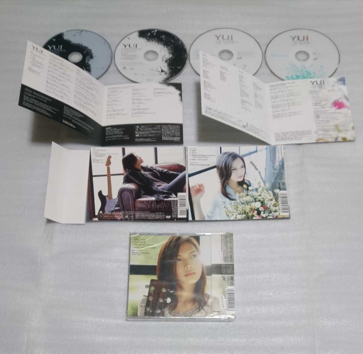 未開封含YUI初回限定盤DVD付 シングル CD 3枚 映画主題歌バラード LOVE & TRUTH HELLO アコースティック収録 Green a.live NHKテーマ fight_※DVD、CDとも複数回、操作確認済みです。