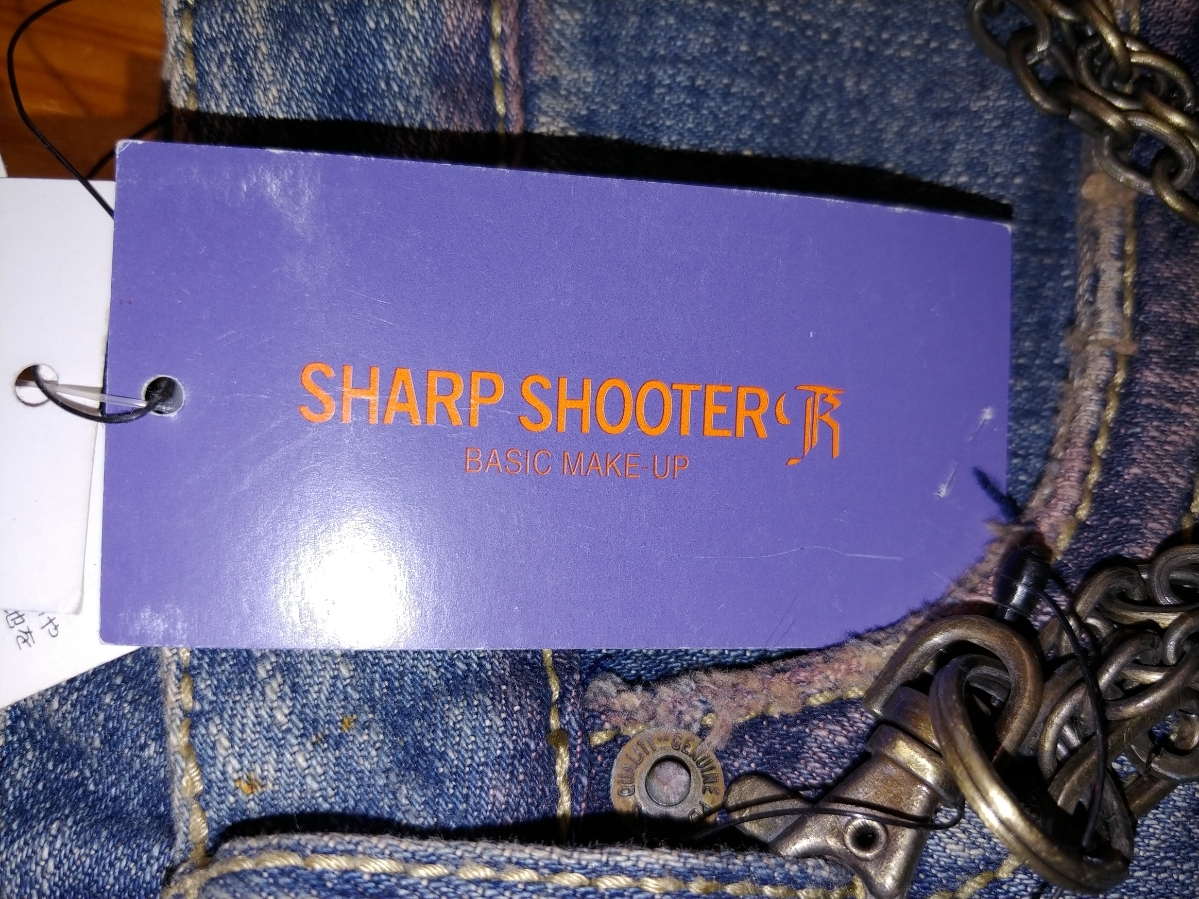 [ с биркой ] SHARP SHOOTER ( sharp shooter )* размер 160.* длинный Denim юбка * задний разрез * талия регулировщик имеется 