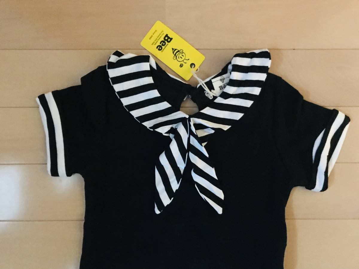  new goods unused Bee black × cosme pattern dress size :90.