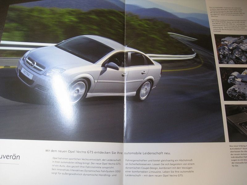 *C1957 за границей каталог . язык Opel Vectra GTS