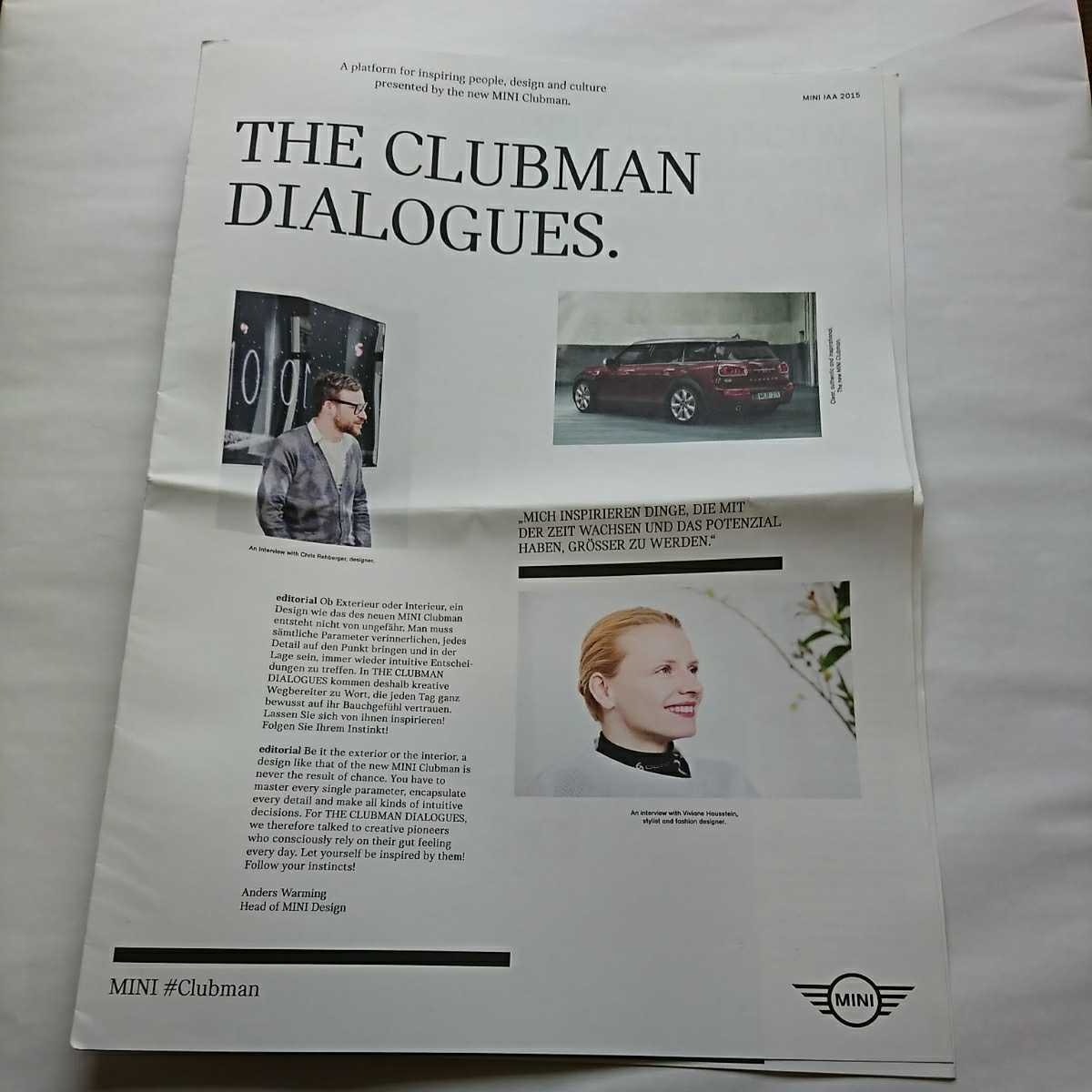 MINI CLUBMAN dia rog News booklet newspaper Mini Clubman interior design 
