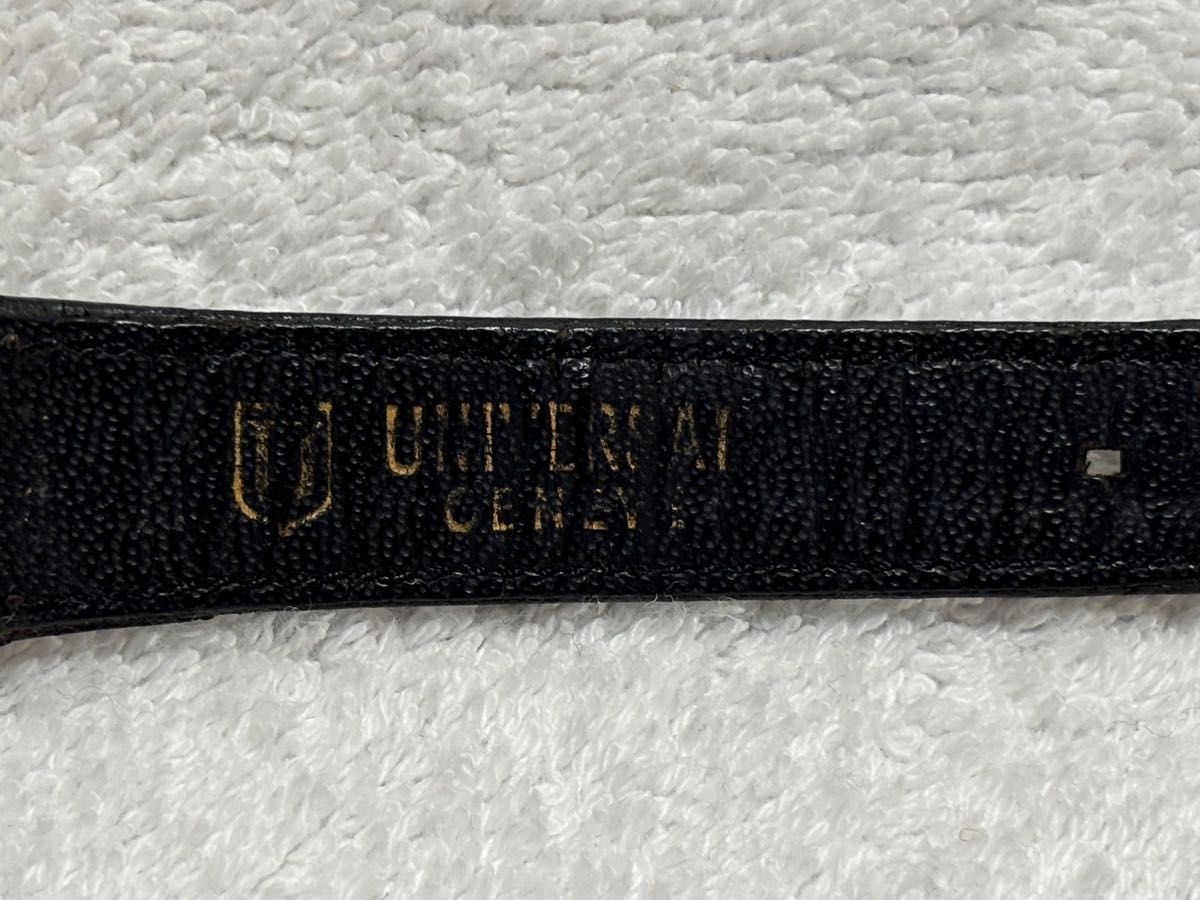 美品】ユニバーサルジュネーブ 手巻き【542101】純正ベルト 文字 美品】ユニバーサルジュネーブ 手巻き【542101】純正ベルト 文字