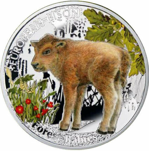 ニウエ 2014年 $1 @4-37 ニウエ 2014年 $1 European Bison Forest Babies @4-37 オセアニア