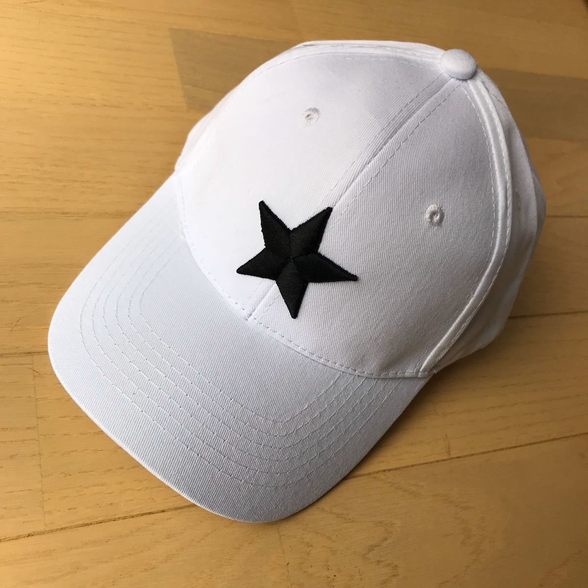 星 キャップ スター ホワイト サイズ調整可能 帽子 メンズ レディース 男女白