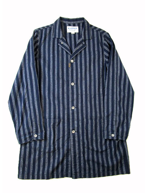 美品 NEIGHBORHOOD ネイバーフッド DEALER STRIPE C-COAT ストライプショップコート M ジャケット