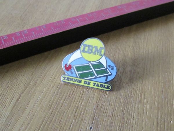 古いピンバッジ：IBM 卓球 ロゴ スポーツ ピンズ +F_画像3