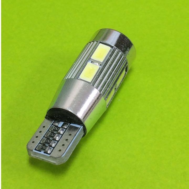 ★合計4個セット★T20 LED シングル ブラックメタルボディ バックランプ 2個+ T10 LED 5630 10SMD スモールライト 2個 ホワイト_画像4