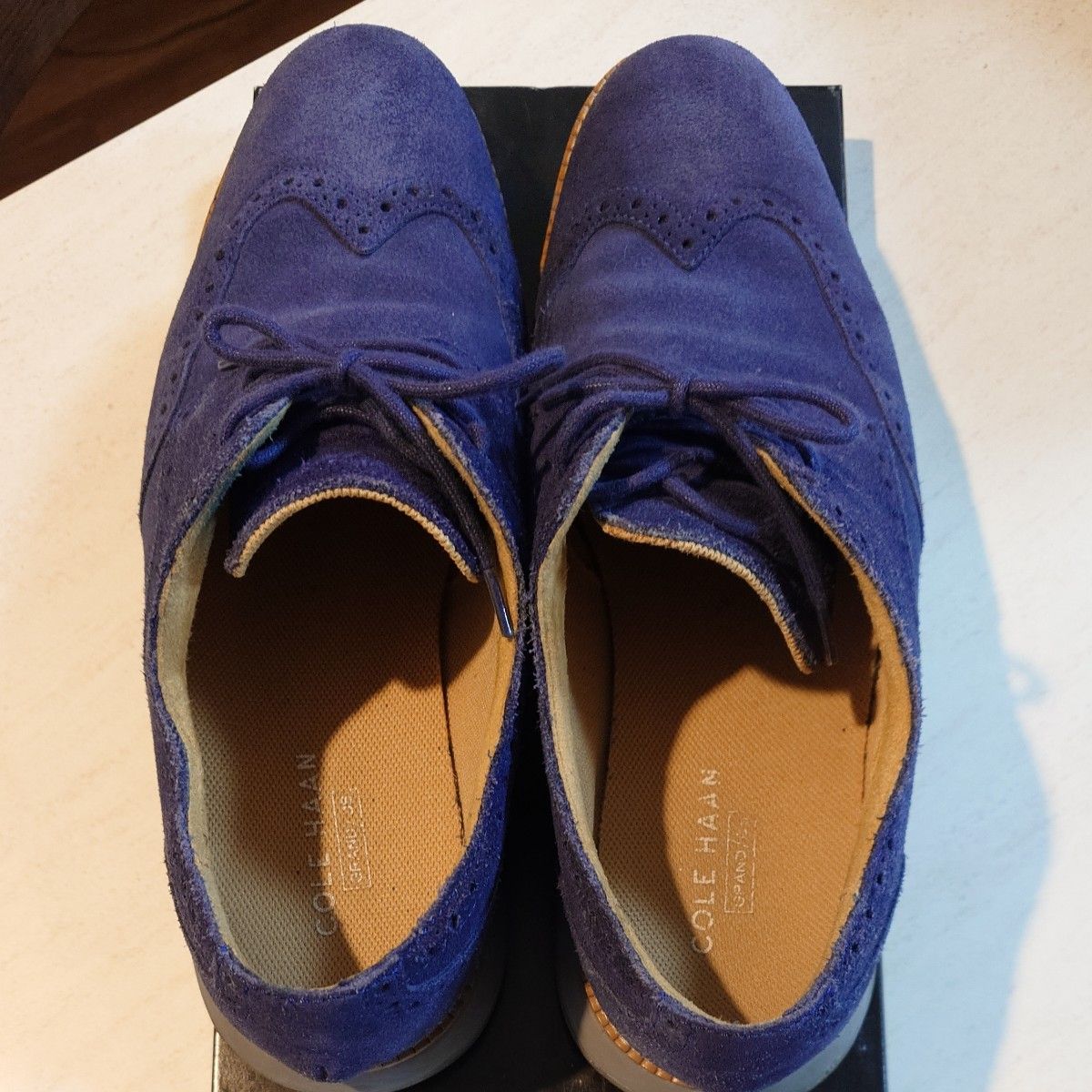 COLE HAAN(コールハーン)スエード ウイングチップ ネイビー 27cm COLE HAAN(コールハーン)スエード ウイングチップ ネイビー 27cm