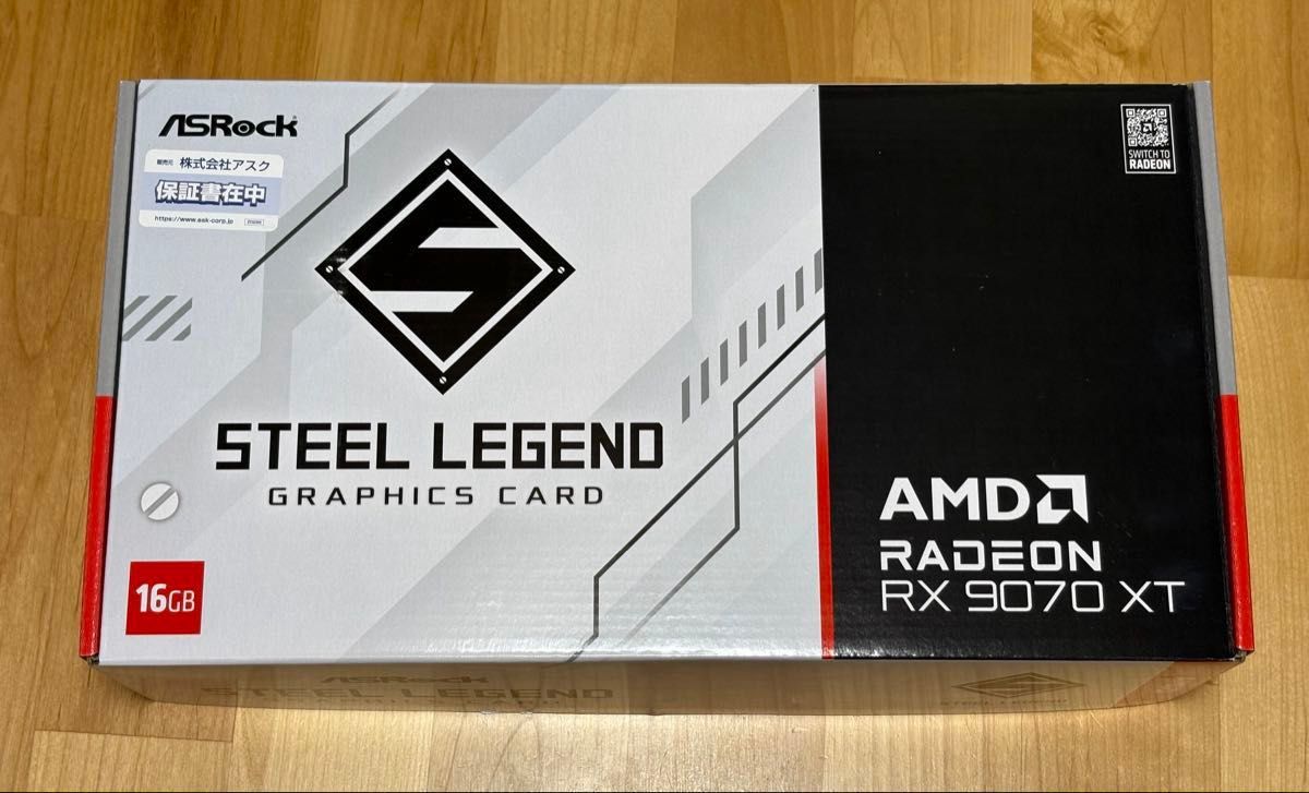 ASRock Radeon RX 9070 XT Steel Legend 16GB 新品未使用品 AMD ASRock Radeon RX 9070 XT Steel Legend 16GB 新品未使用品 AMD