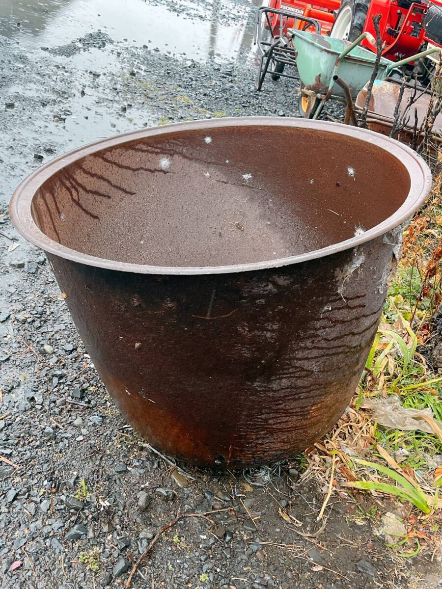現状品 五右衛門風呂 露天風呂 鉄風呂 薪焚き お風呂 栓欠品 現状品 五右衛門風呂 露天風呂 鉄風呂 薪焚き お風呂 栓欠品
