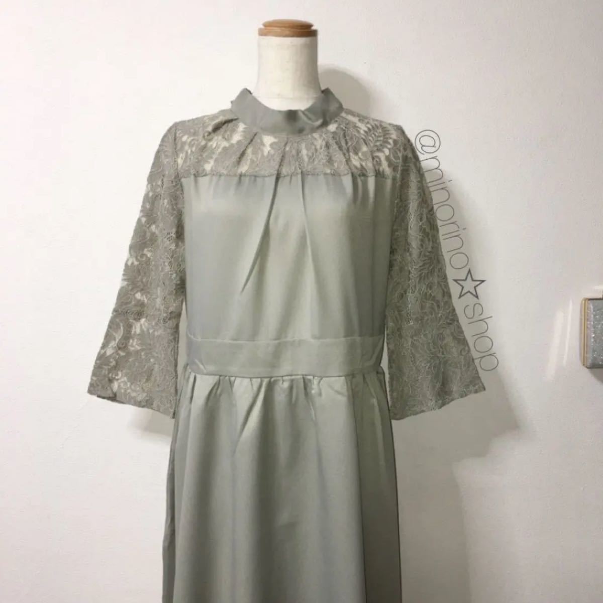 Paypayフリマ Merlot Plus バックリボン デコルテレース ドレス ワンピース Gr Paypayフリマ Merlot Plus バックリボン デコルテレース ドレス ワンピース Gr
