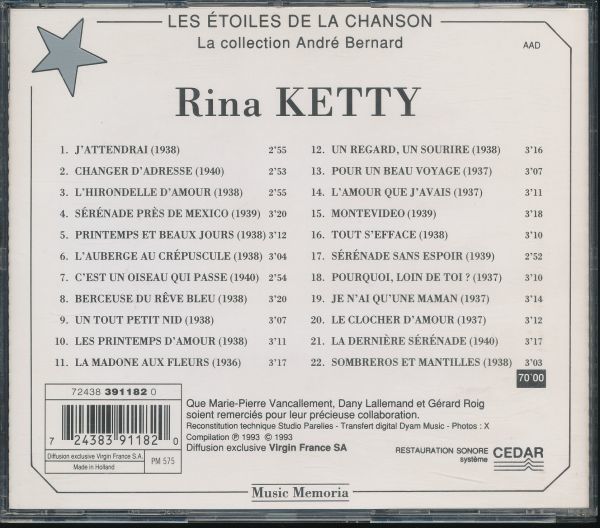 ヤフオク リナ ケッティ Rina Ketty Etoiles De La Cha ヤフオク リナ ケッティ Rina Ketty Etoiles De La Cha