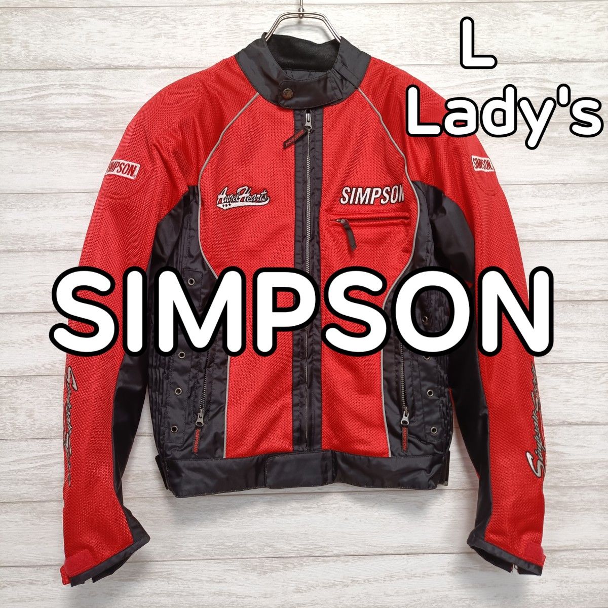 SIMPSON シンプソン バイクウェア 春夏 メッシュジャケット 赤 SIMPSON シンプソン バイクウェア 春夏 メッシュジャケット 赤