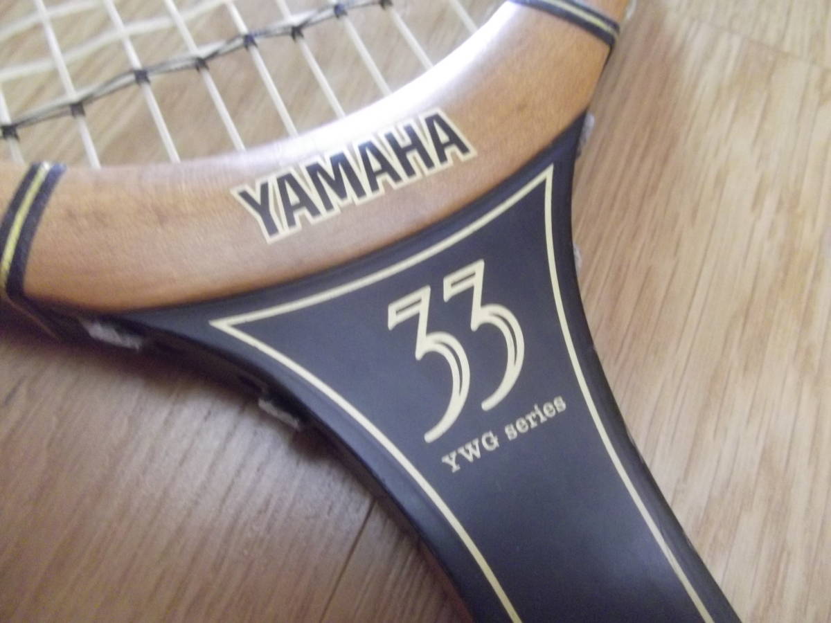 YAMAHA テニスラケット 【美品】 YWG series 33 L4 (3/8 №3) ウッド 硬式用ラケットヤマハ 木製_画像2