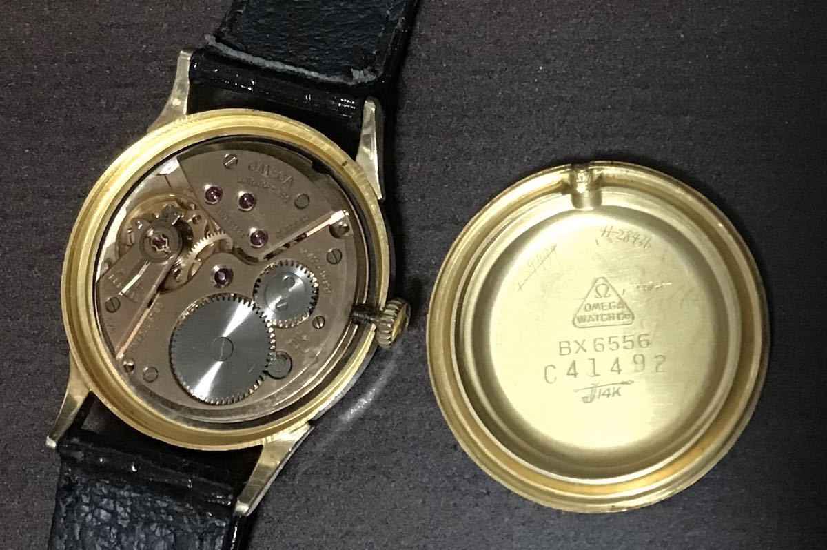 60年代 オメガ OMEGA 14K金無垢 アンティーク腕時計☆手巻き スモセコ