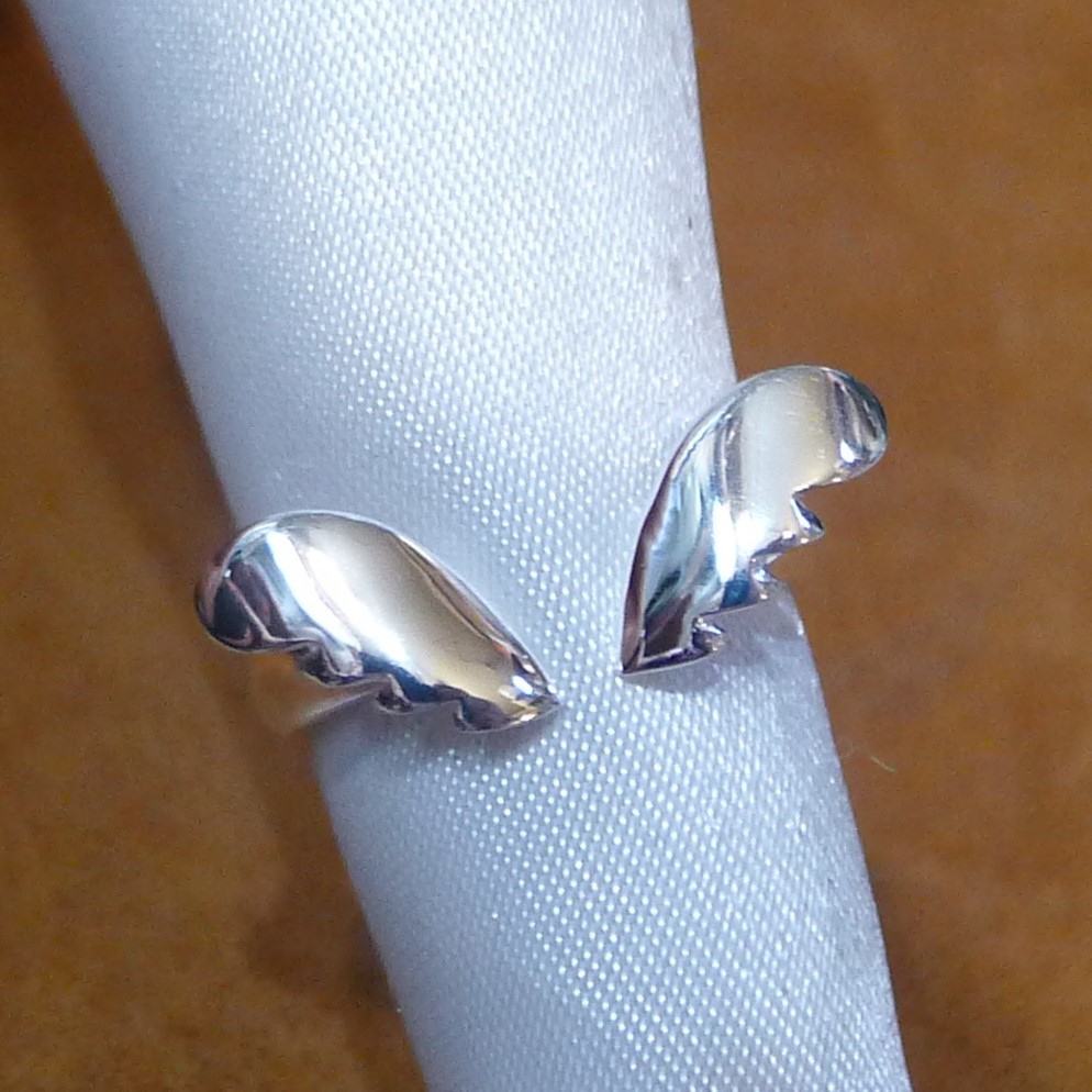 SR1924 ring silver 925. ring 8 number 9 number feather Wing angel free shipping 