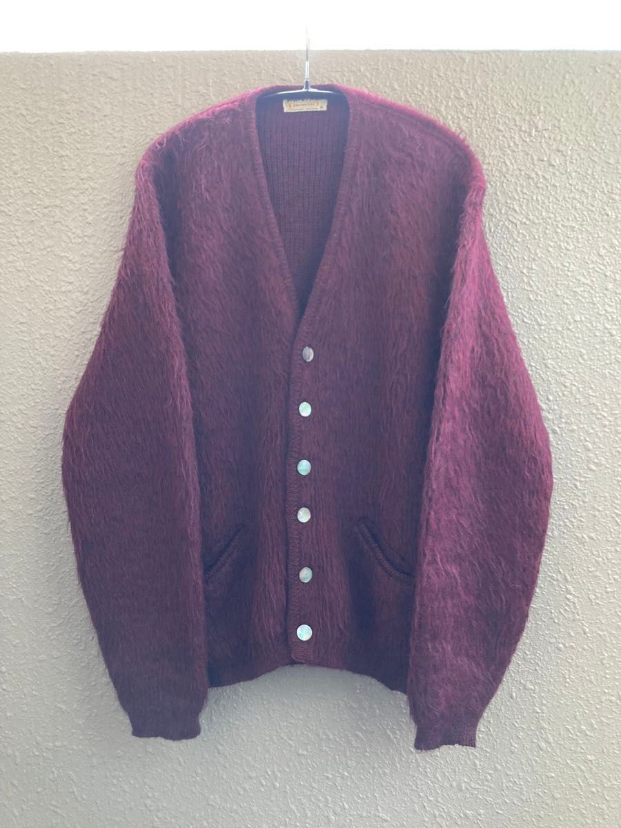 毛足長 肉厚 】60s ヴィンテージ shaggy man モヘアカーディガン 毛足長 肉厚 】60s ヴィンテージ shaggy man モヘアカーディガン