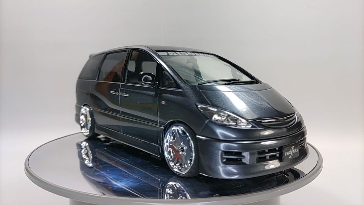 フジミ プラモデル 1/24 エスティマ ファブレス ハーフタイプ 完成品