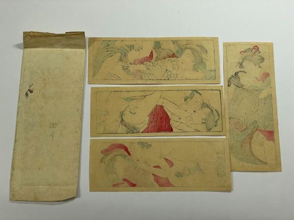 明治 初期 浮世絵 枕絵「彩色 木版 春画 タトウ付 初音のきき 明治 初期 浮世絵 枕絵「彩色 木版 春画 タトウ付 初音のきき
