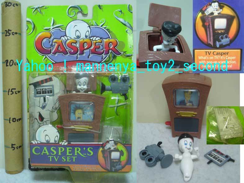 キャスパー/CASPER/CASPER'S TV SET（カメラ＆カチンコセット）/かくれんぼフィギュア/台座付/1997産/USA産/外装難有★新品 _画像1