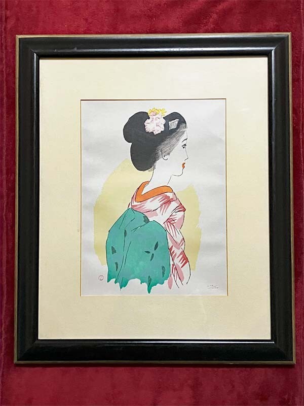 竹久夢二】○真作○たけひさ ゆめじ○木版画 216/250 印あり 竹久夢二】○真作○たけひさ ゆめじ○木版画 216/250 印あり
