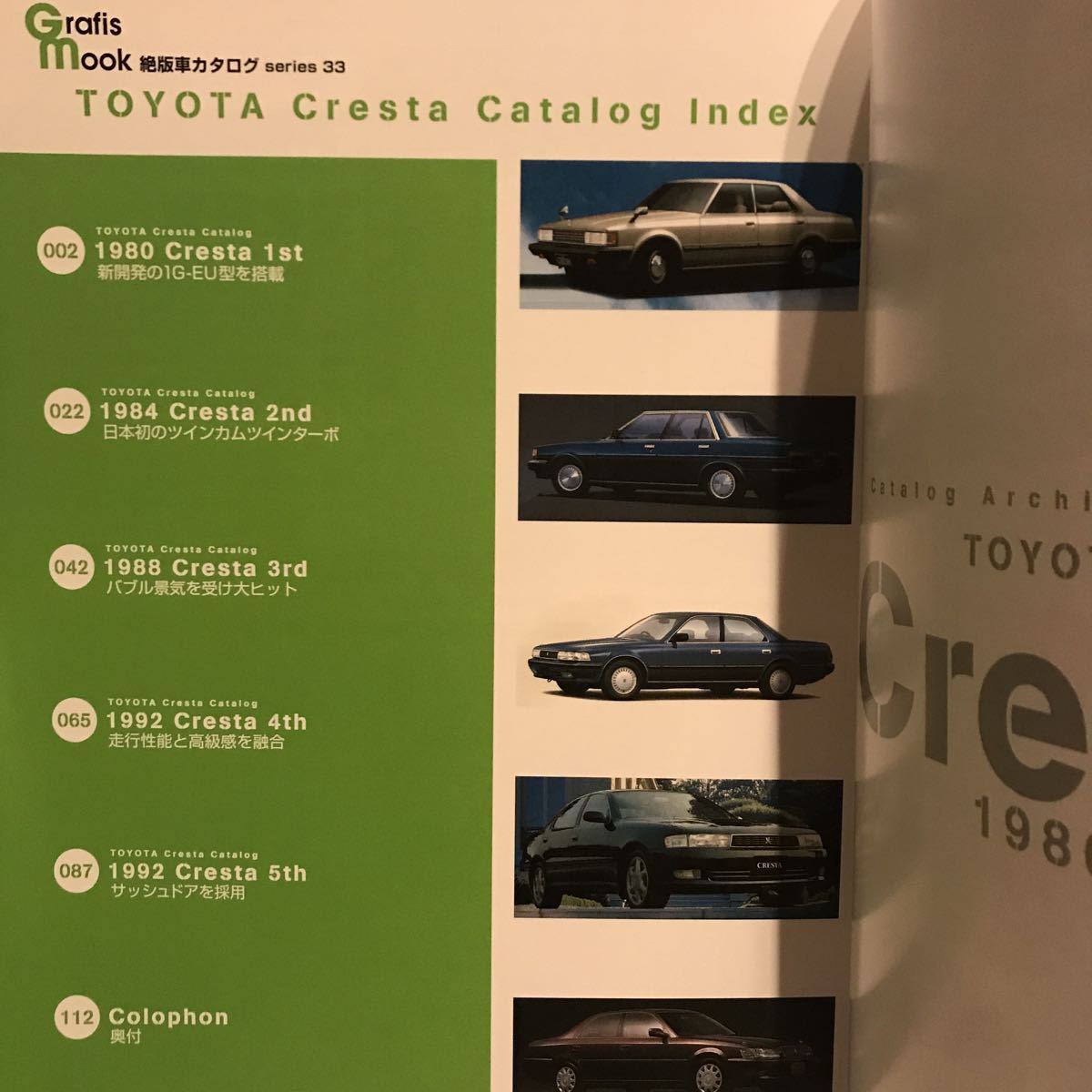 ヤフオク 絶版車カタログ 33 Toyota Cresta トヨタ クレ