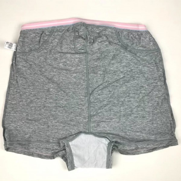  maternity C80/L bra & shorts mold cup 3/4 cup . gray cotton 95% wire entering bla nursing bra straps open 