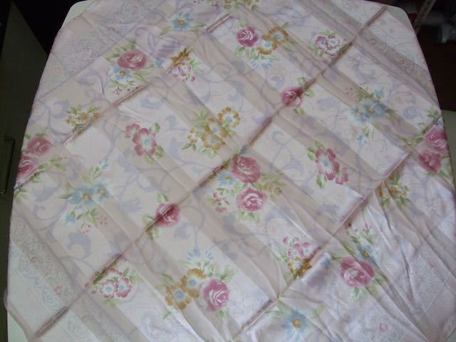 (^_^)新品未使用/スカーフ/ルチアーノソプラーニ/LUCIANO SOPRANI/ピンク/花柄/赤/緑/上品柄/シルク/絹/J8_画像2